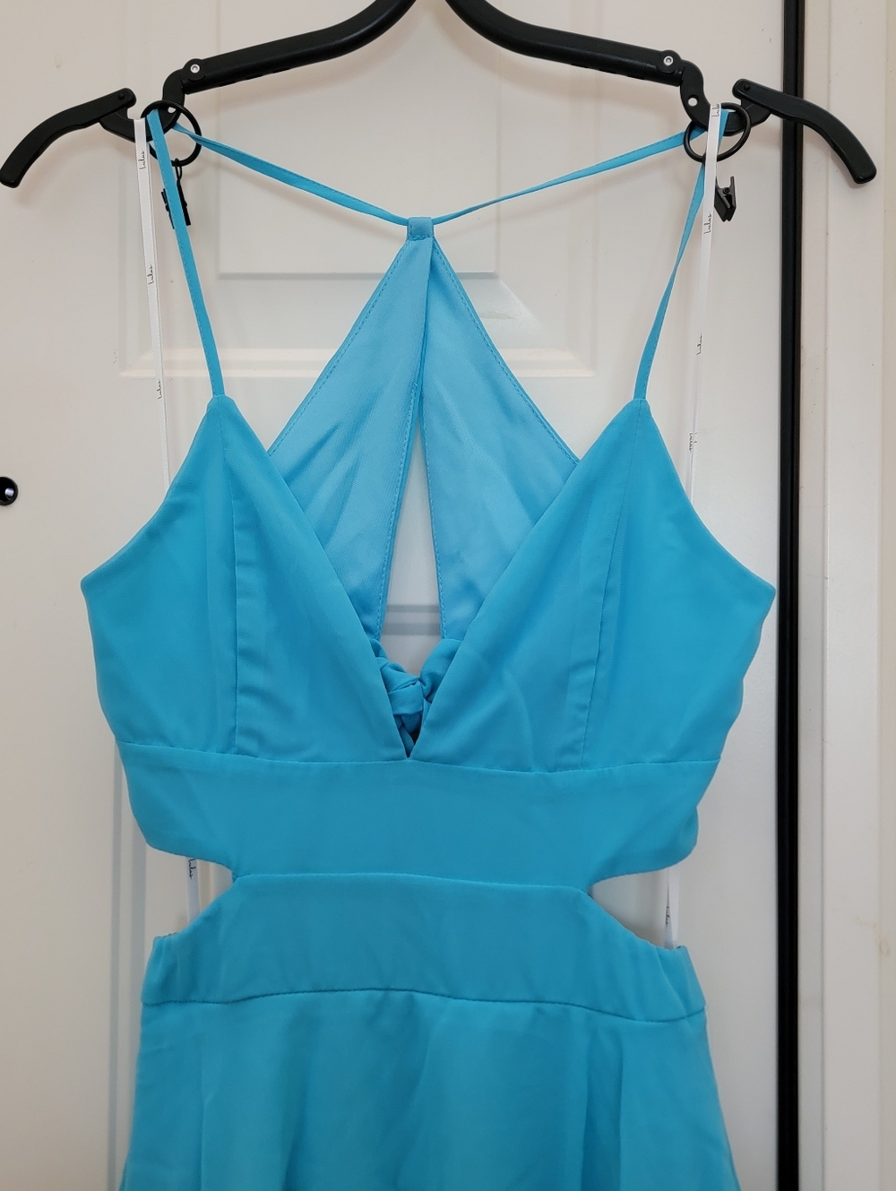 Lulu's Aqua Blue Tier And Now Ruffle Maxi Dress Sz XS - Picture 11 of 11